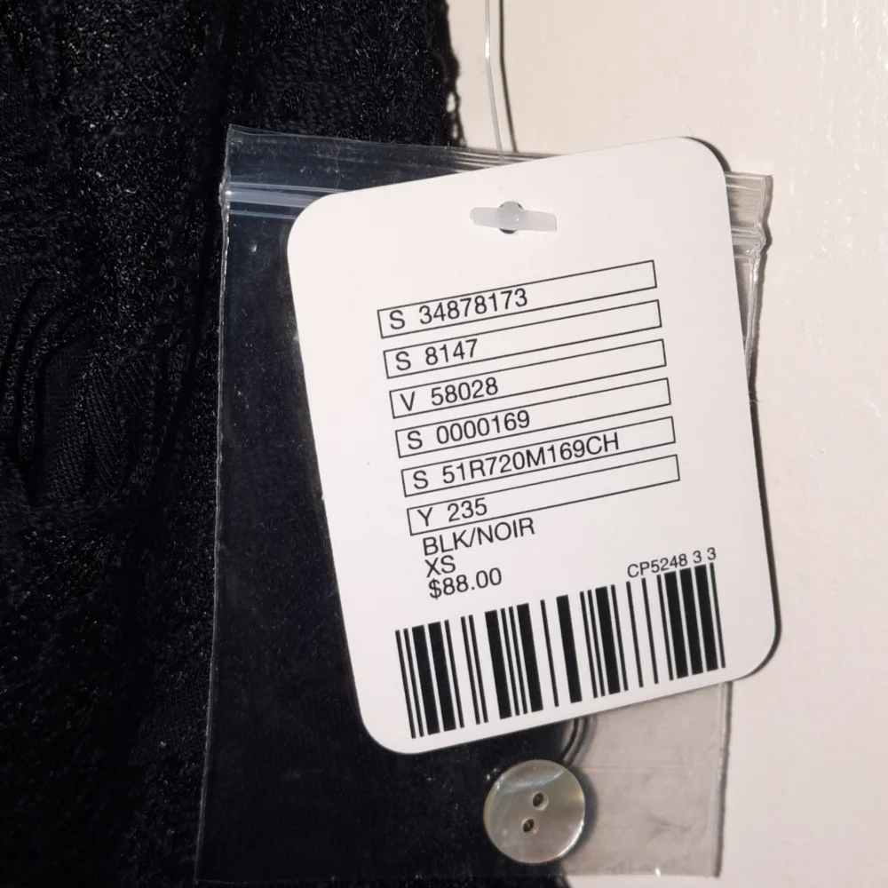 FREE PEOPLE Lace Mini Dress Slip Bodycon Eyelash Lace Halter Black LBD XS 0 2 - Picture 6 of 10